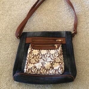 Scarlet on womens denim handbag
